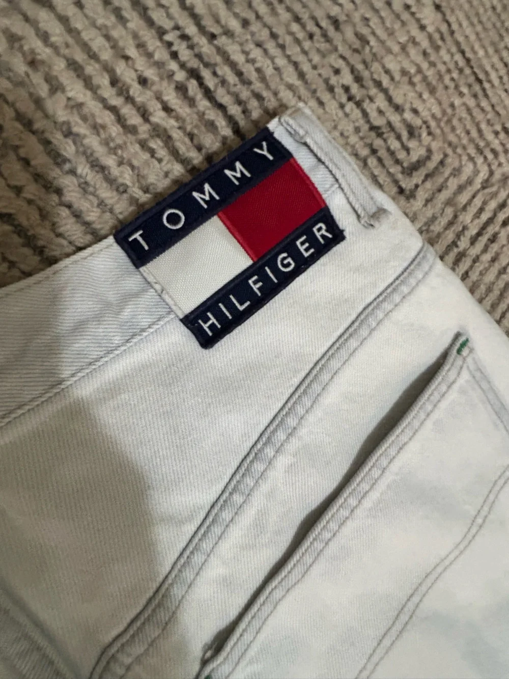 Tommy Hilfiger Men's White Relaxed Carpenter Jeans 90s 32/30 Retro Vintage